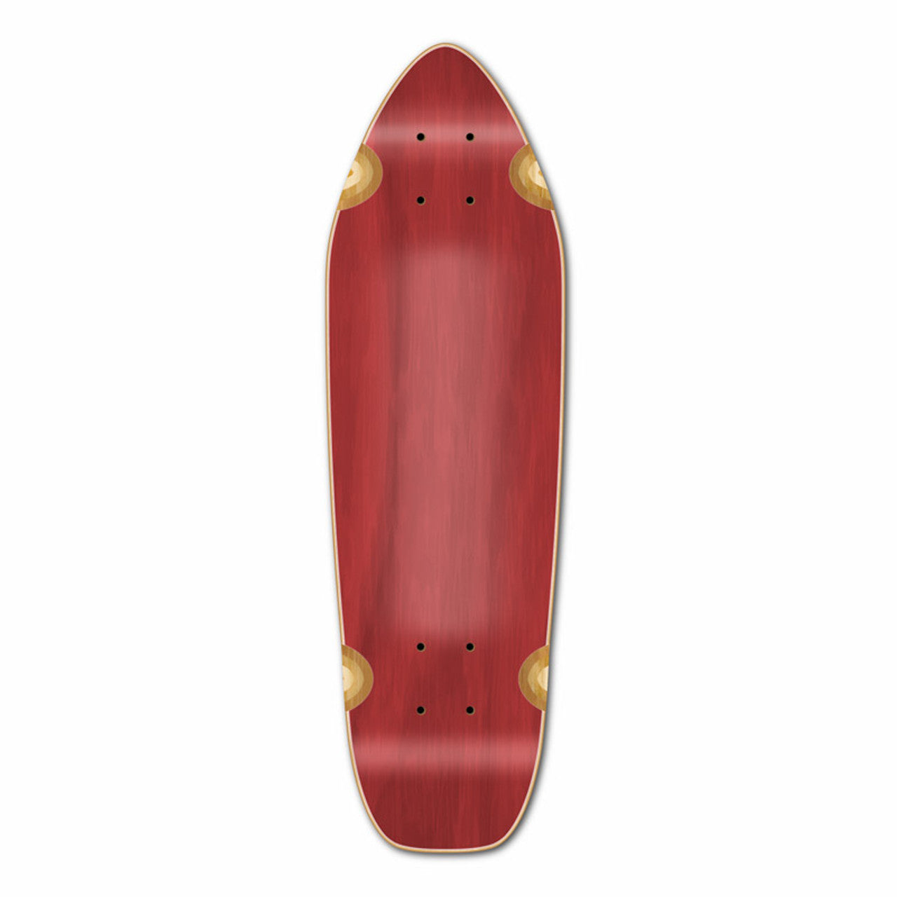 Yocaher Mini Cruiser Blank Deck - Stained Red