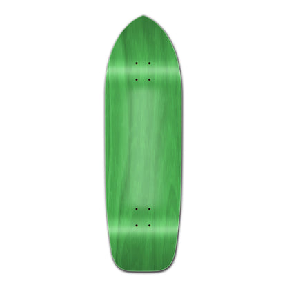 Yocaher Old School Longboard Deck - Stained Green