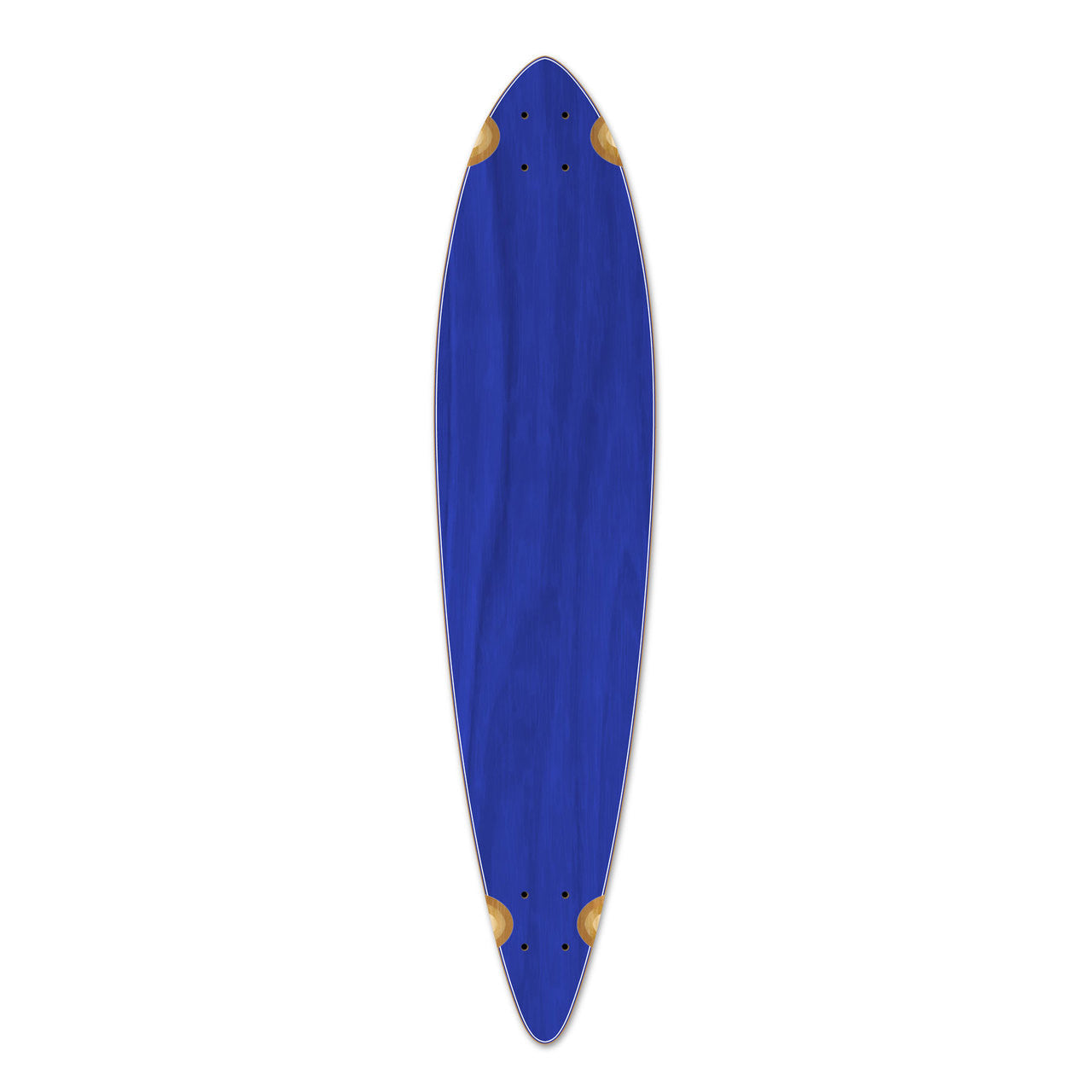 Yocaher Pintail Longboard Deck - Stained Blue