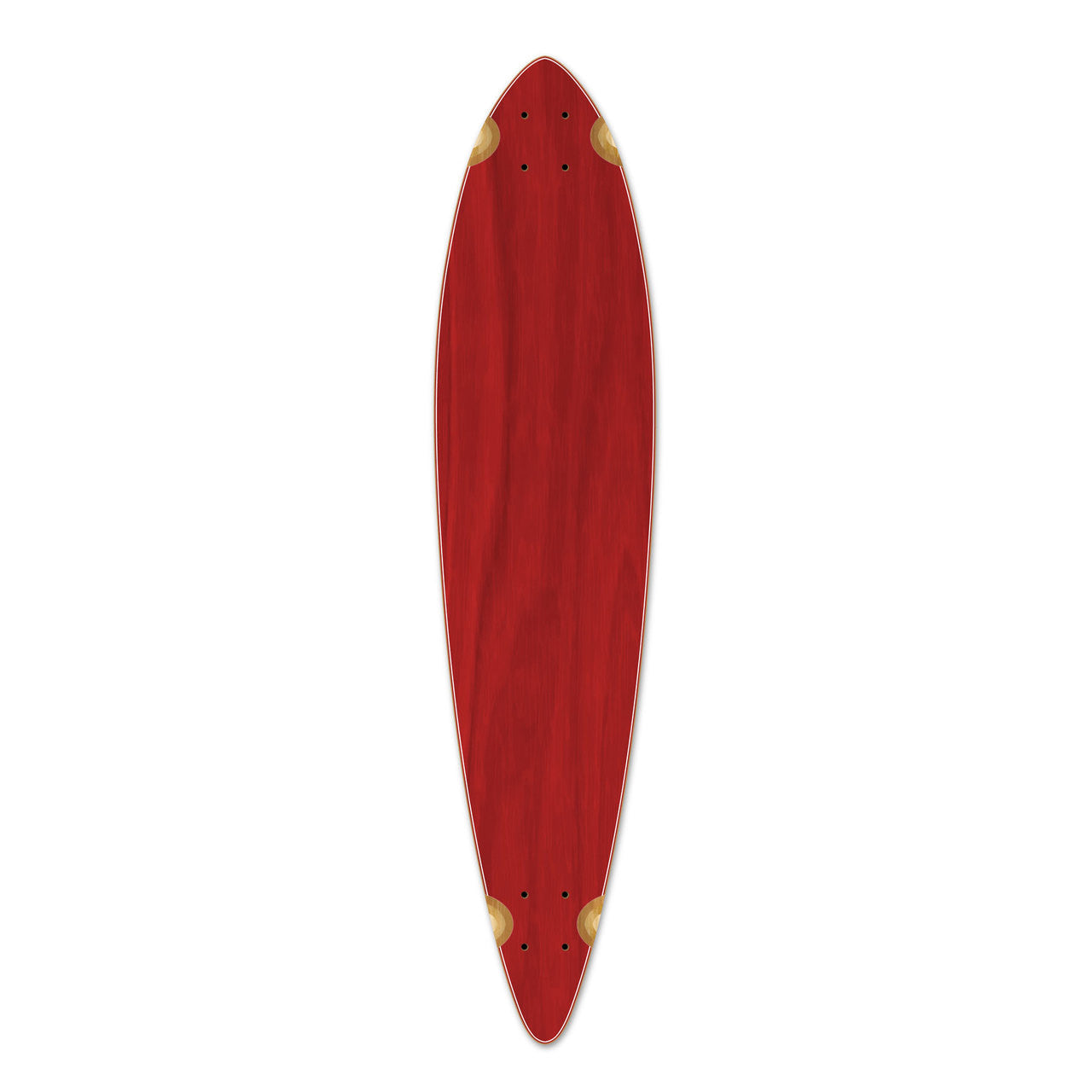 Yocaher Pintail Longboard Deck - Stained Red