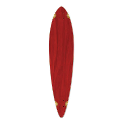 Yocaher Pintail Longboard Deck - Stained Red