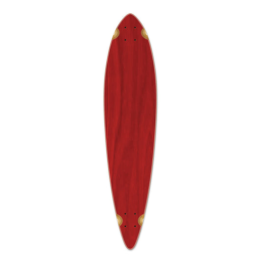 Yocaher Pintail Longboard Deck - Stained Red