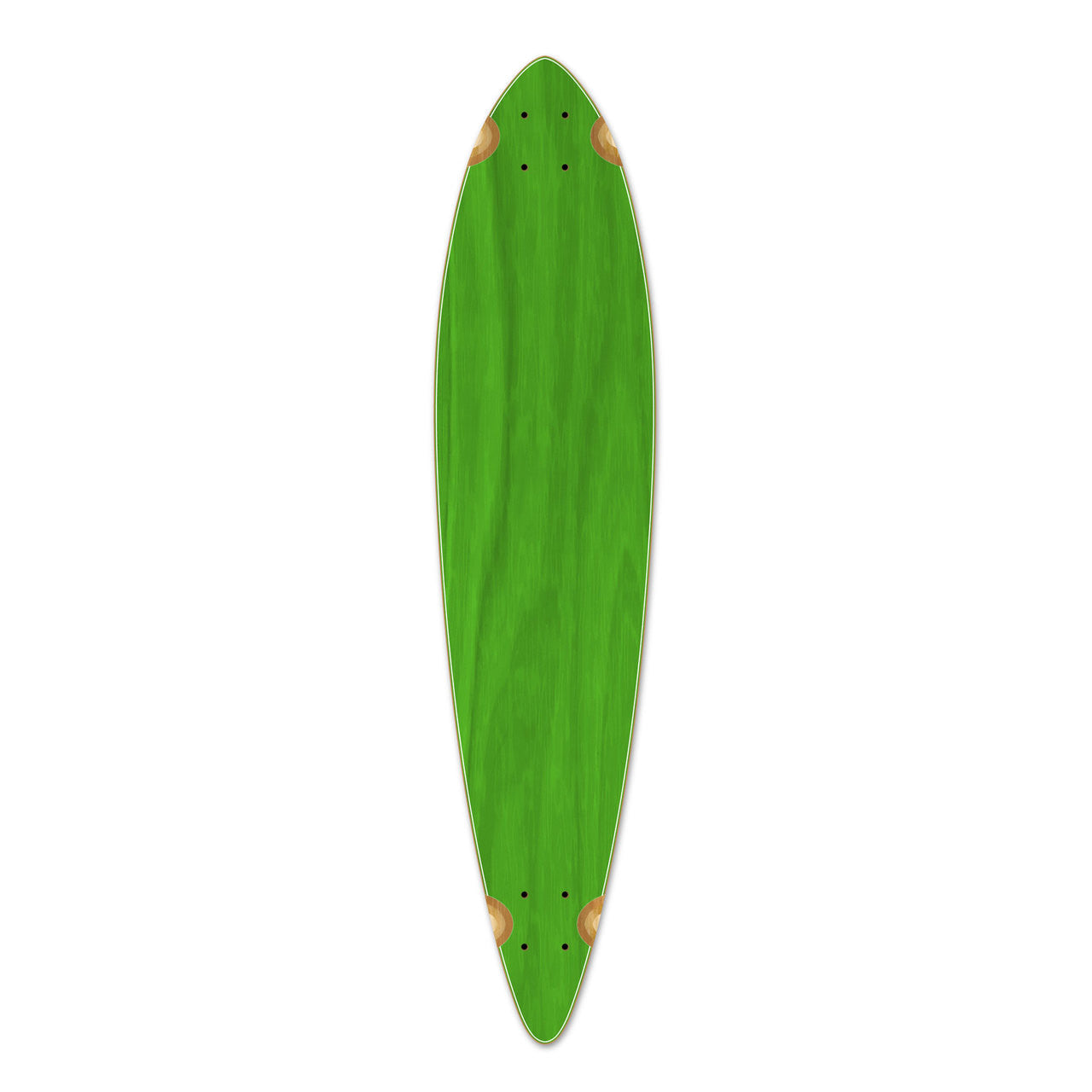 Yocaher Pintail Longboard Deck - Stained Green