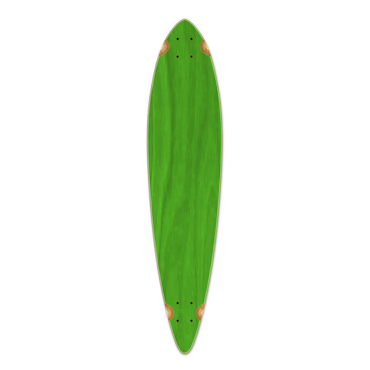 Yocaher Pintail Longboard Deck - Stained Green