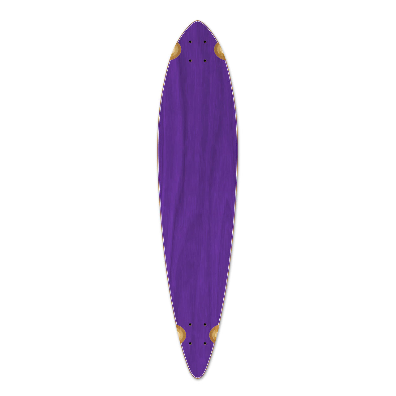 Yocaher Pintail Longboard Deck - Stained Purple