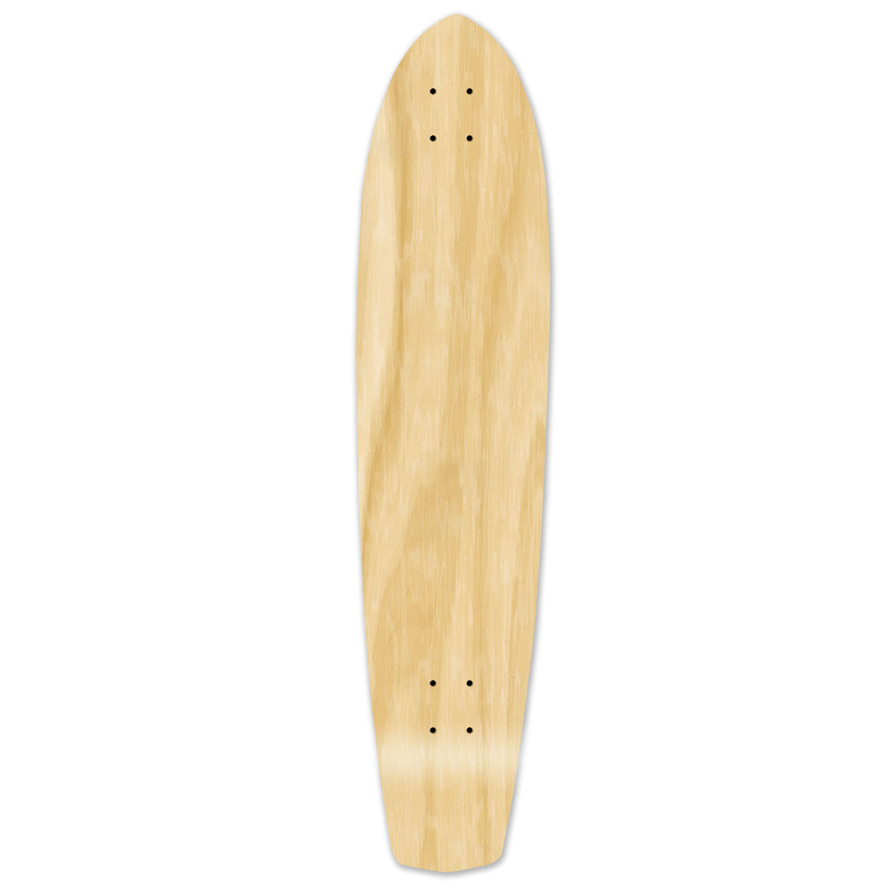 Yocaher Slimkick Longboard Deck - Natural