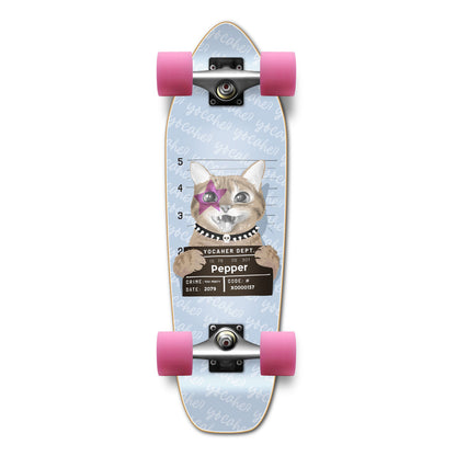 Yocaher Mini Cruiser Complete  -  Rockstar Kitty Cat - Purple Pepper