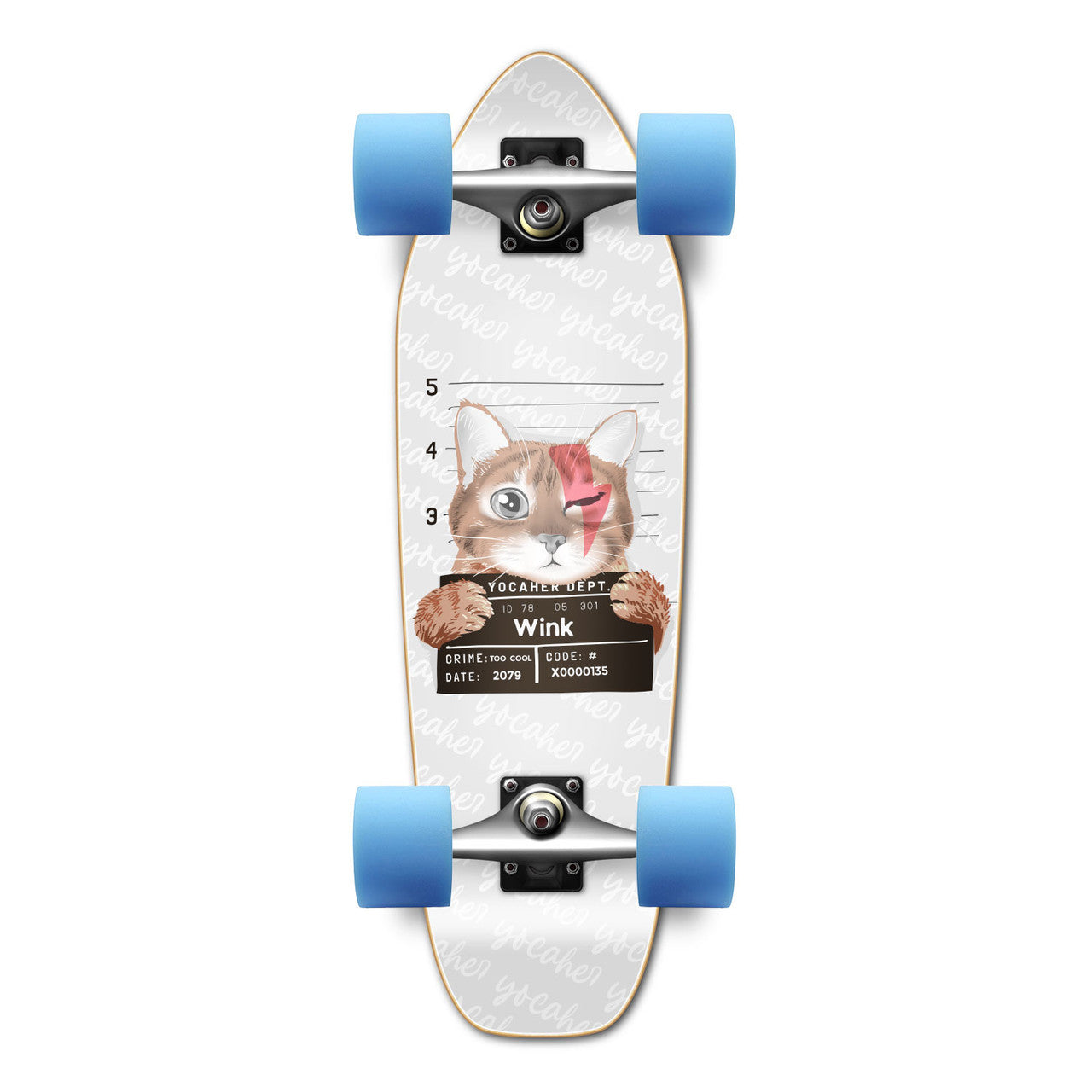 Yocaher Mini Cruiser Complete  -  Rockstar Kitty Cat - White Wink