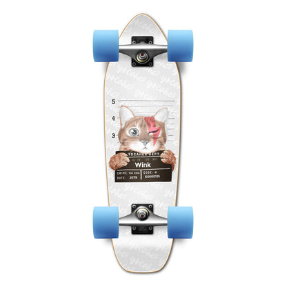 Yocaher Mini Cruiser Complete  -  Rockstar Kitty Cat - White Wink