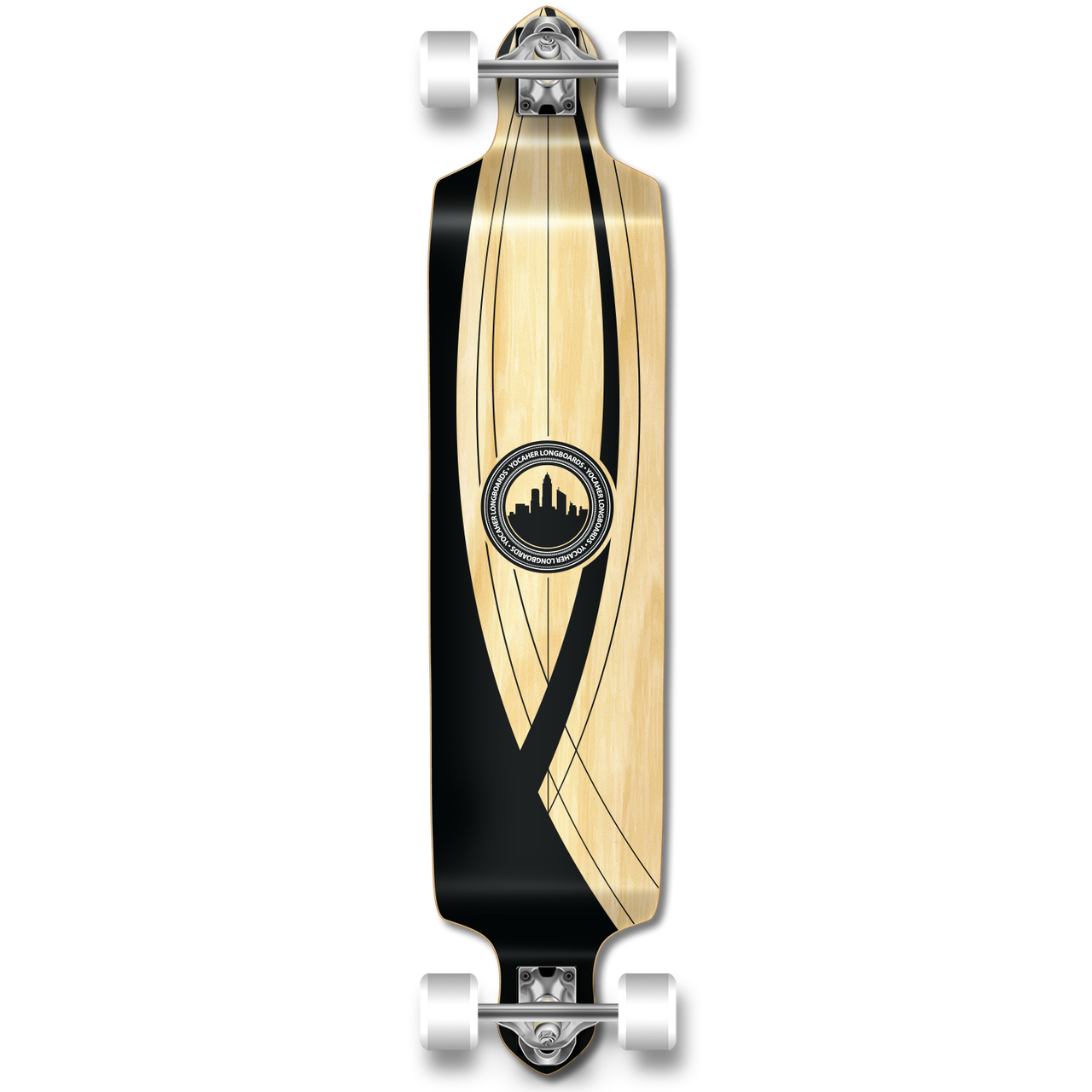 Yocaher Drop Down Longboard Complete - Crest Onyx