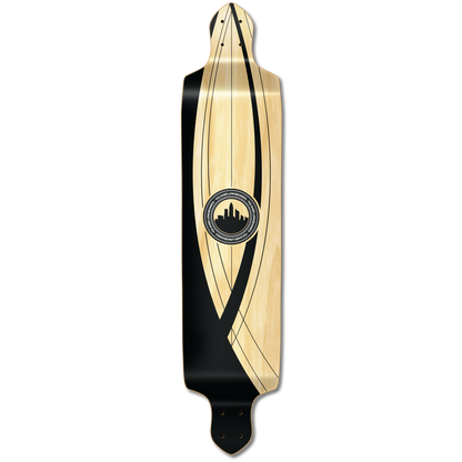 Yocaher Drop Down Longboard Deck - Crest Onyx