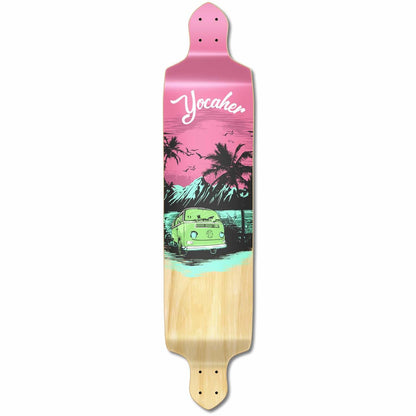 Yocaher Drop Down Longboard Deck -  VW Series - Pink N' Mint