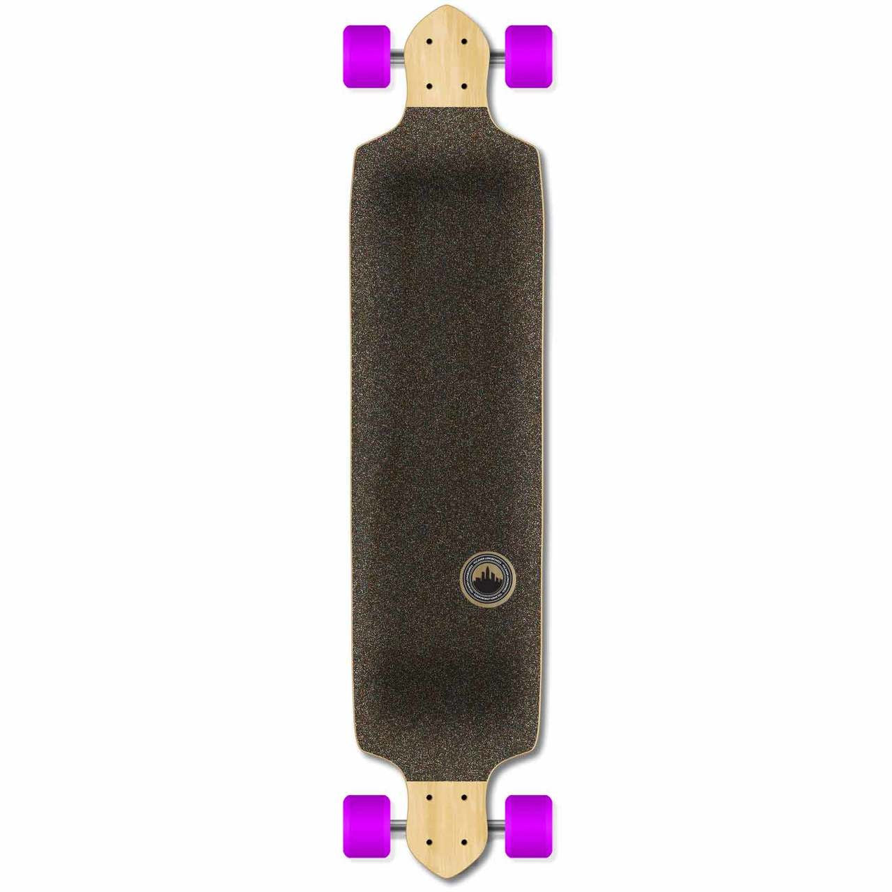 Yocaher Drop Down Longboard Complete - Geometric Series - Purple
