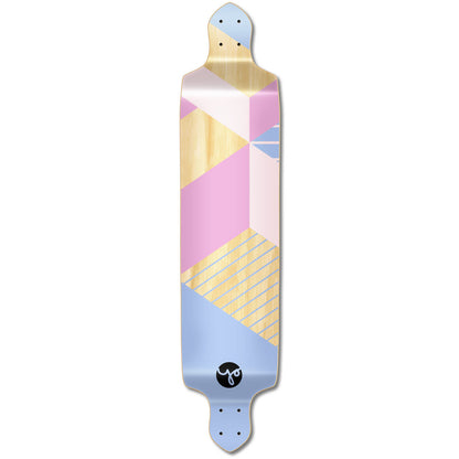 Yocaher Drop Down Longboard Deck -  Geometric Series - Purple