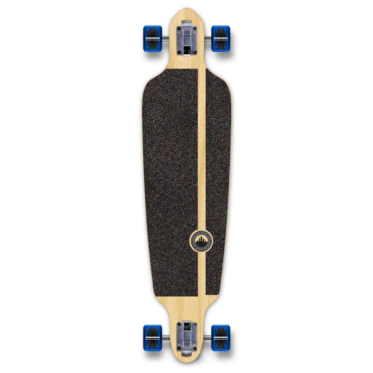 Yocaher Drop Through Longboard Complete - White Digital Wave