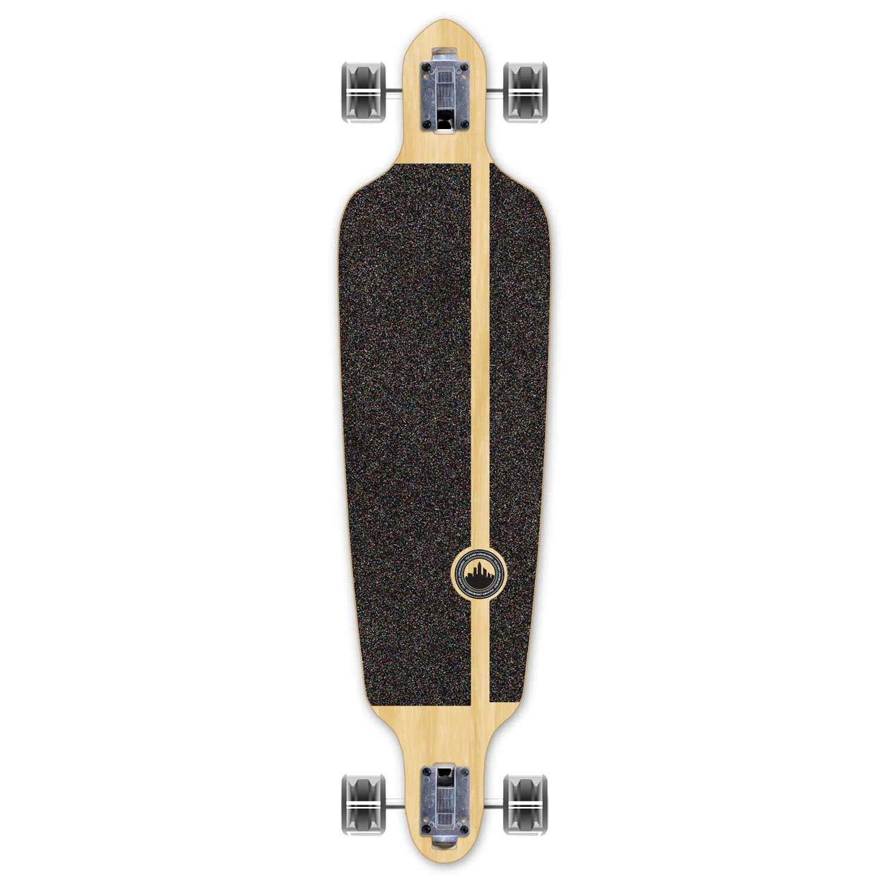 Yocaher Drop Through Longboard Complete - Checker White