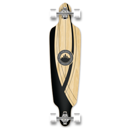 Yocaher Drop Through Longboard Complete- Crest Onyx