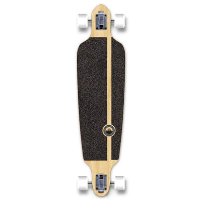 Yocaher Drop Through Longboard Complete - Crest Burgundy