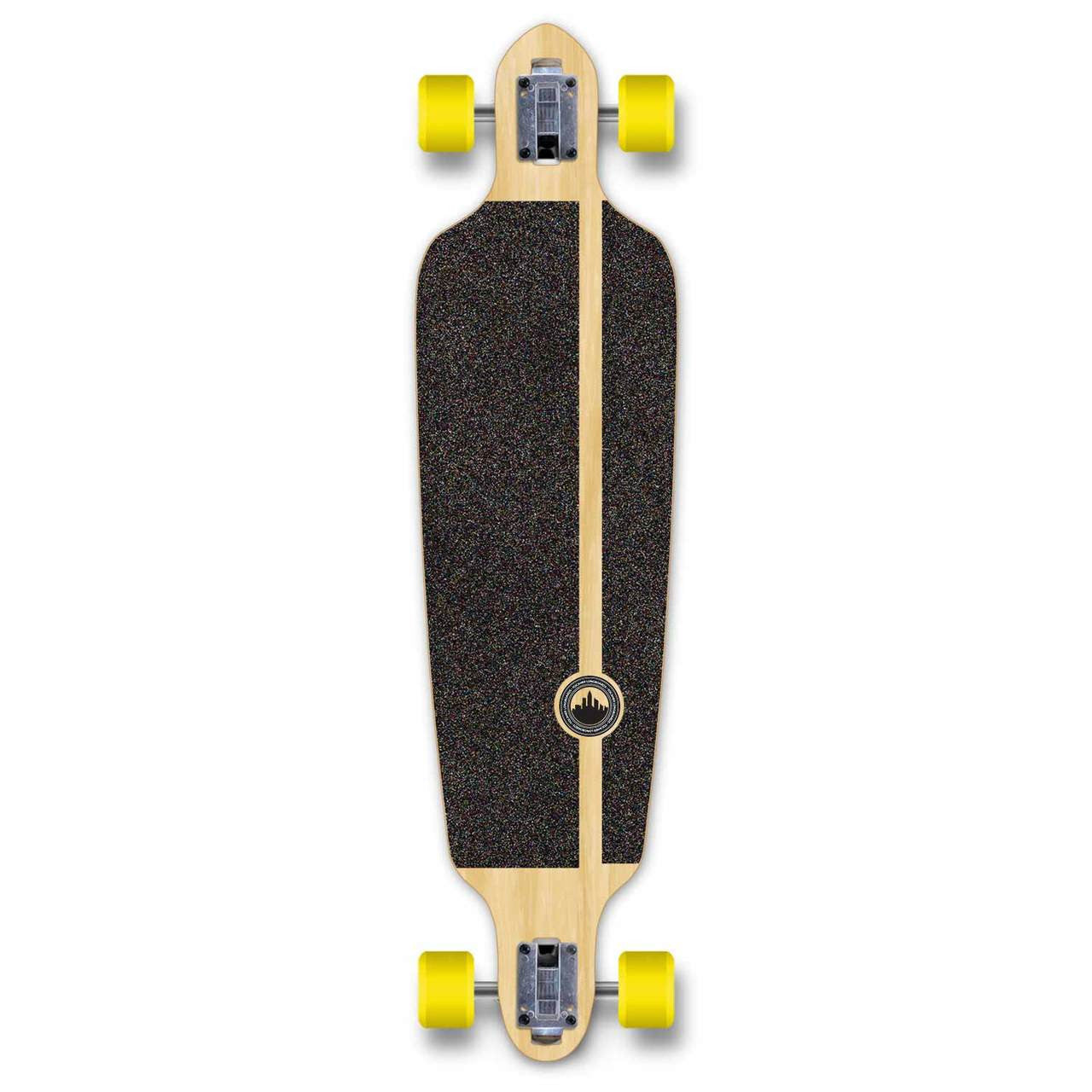 Yocaher Drop Through Longboard Complete - Checker Green