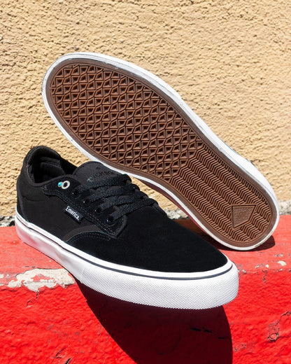 Emerica Mens Dickson Black White Gold Shoes