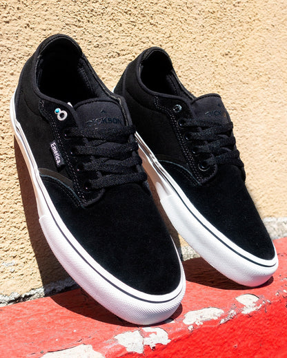 Emerica Mens Dickson Black White Gold Shoes