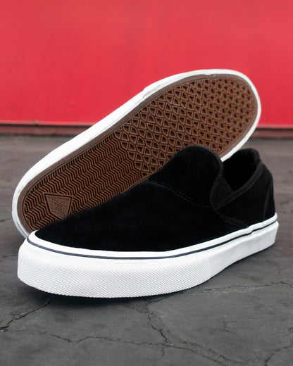 Emerica Boys G6 Slip-On Wino Black White Gold Shoes