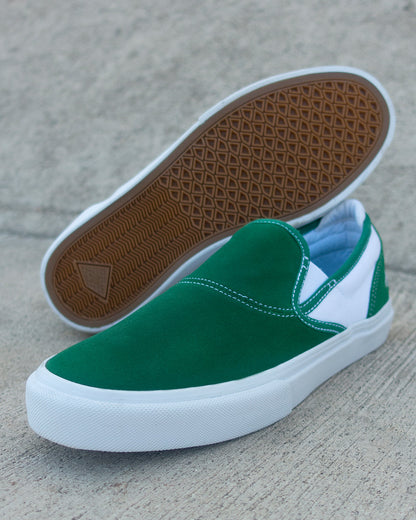 Emerica Mens Wino G6 Slip-On Green White Gum Shoes