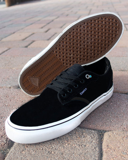 Emerica Mens Dickson Black White Gold Shoes