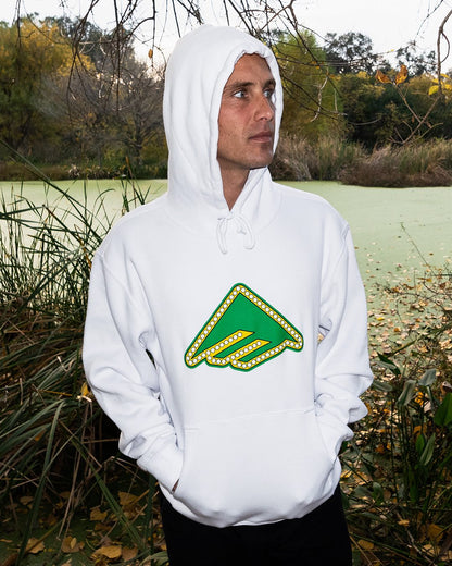 Emerica Mens Shake Junt Triangle Lights Pullover White Hoodie