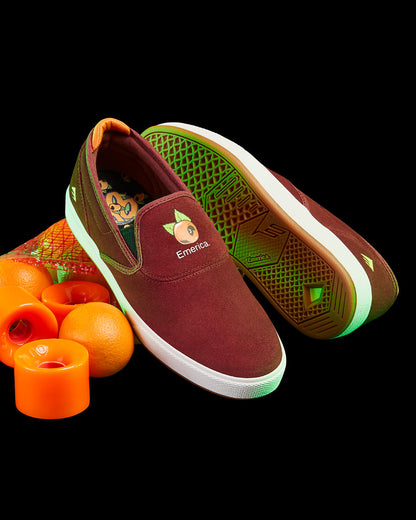 Emerica Mens Wino G6 Slip Cup X Oj Burgundy Shoes