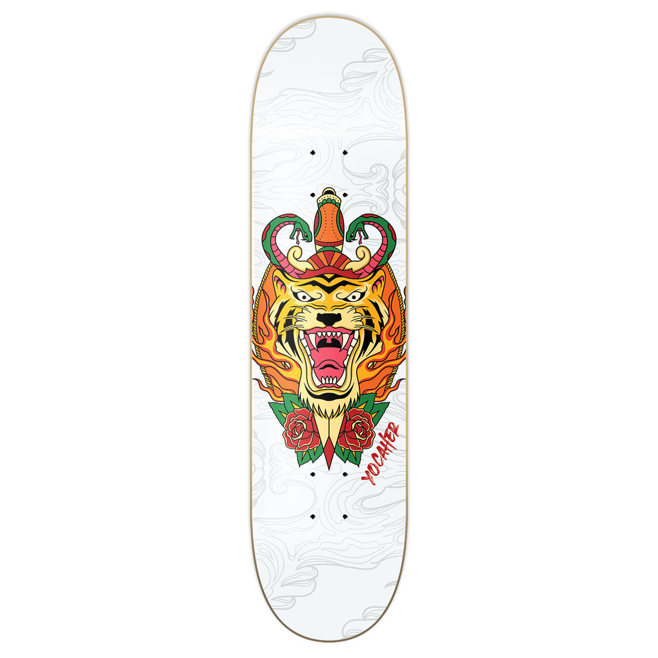 Yocaher Graphic Skateboard Deck  - Flaming Tiger