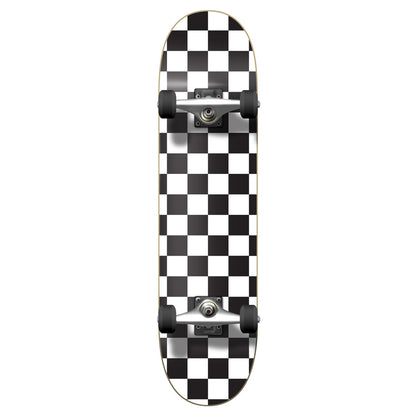 Yocaher Complete Skateboard 7.75" - Checker White