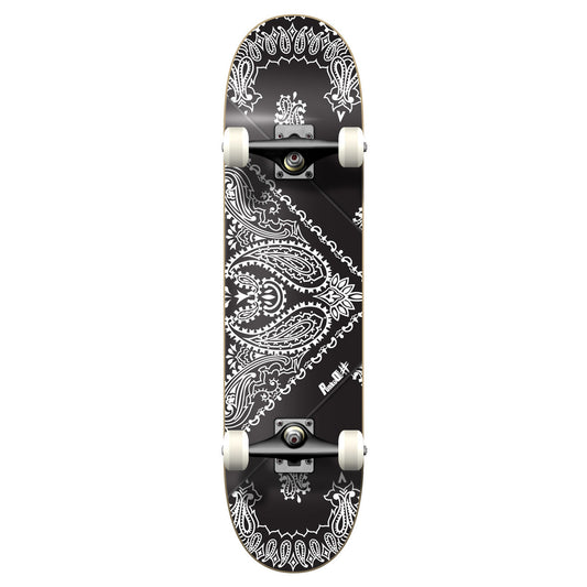 Yocaher Complete Skateboard 7.75" - Bandana Black