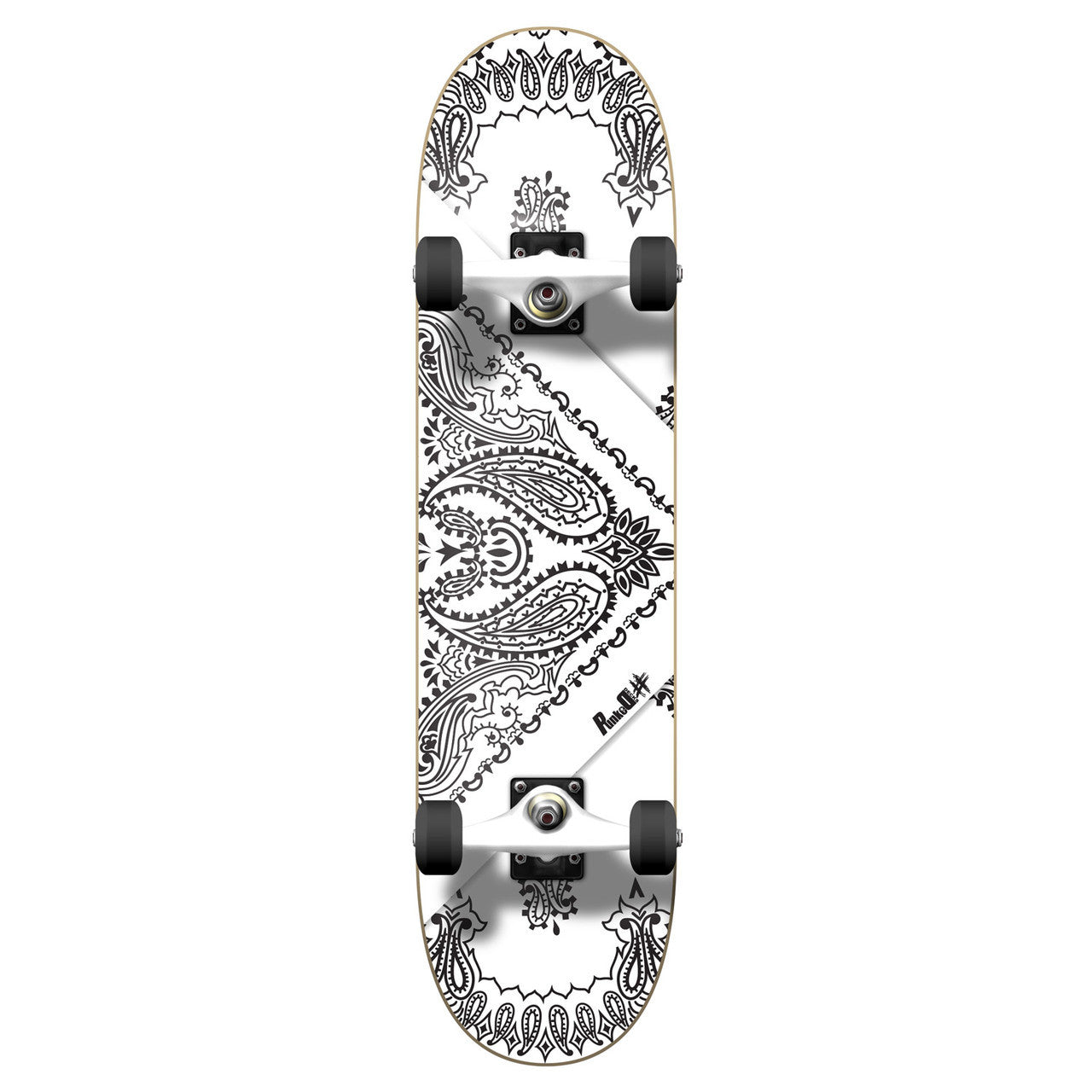 Yocaher Complete Skateboard 7.75" - Bandana White