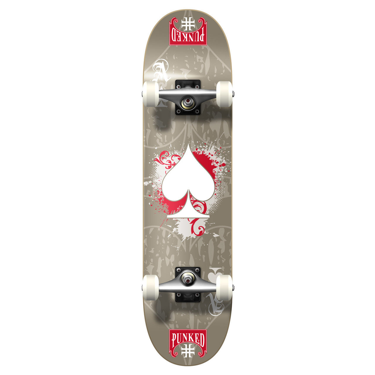 Yocaher Complete Skateboard 7.75" - Ace Grey