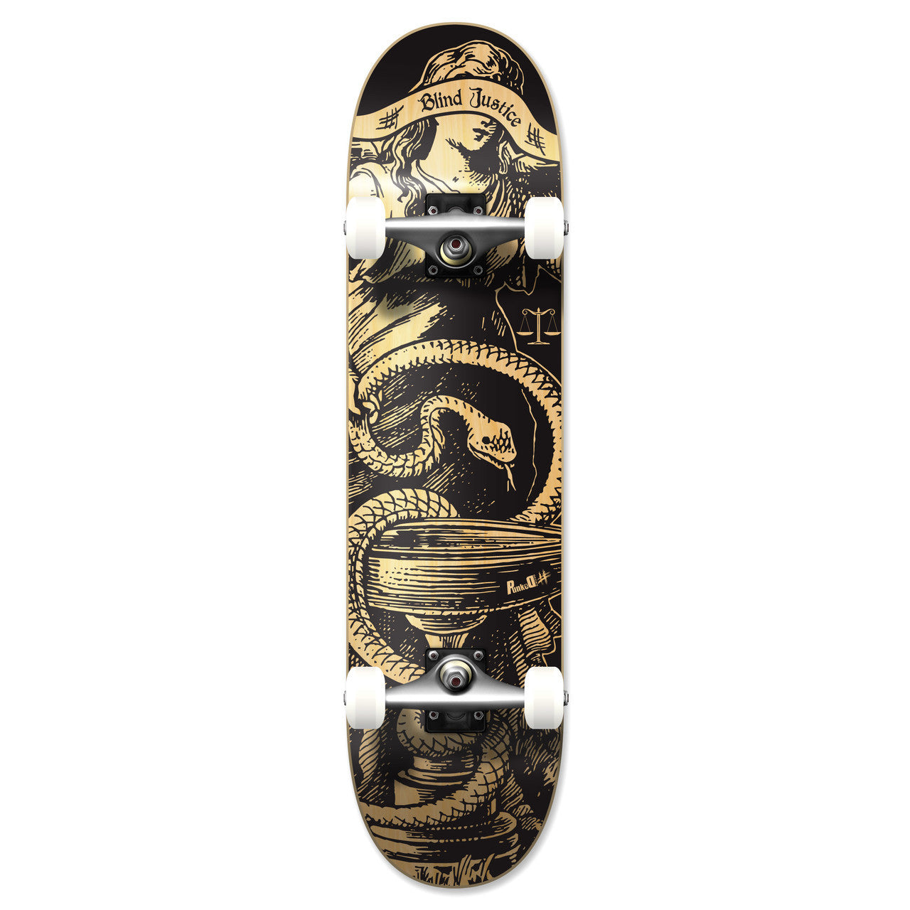 Yocaher Complete Skateboard 7.75" - Natural Blind Justice