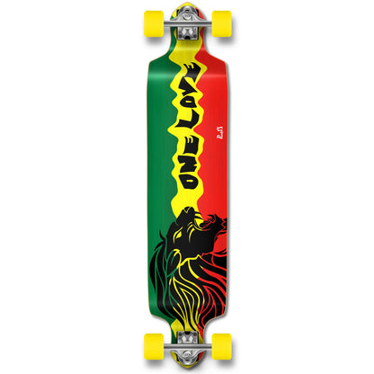 Yocaher Drop Down Longboard Complete - Rasta 2