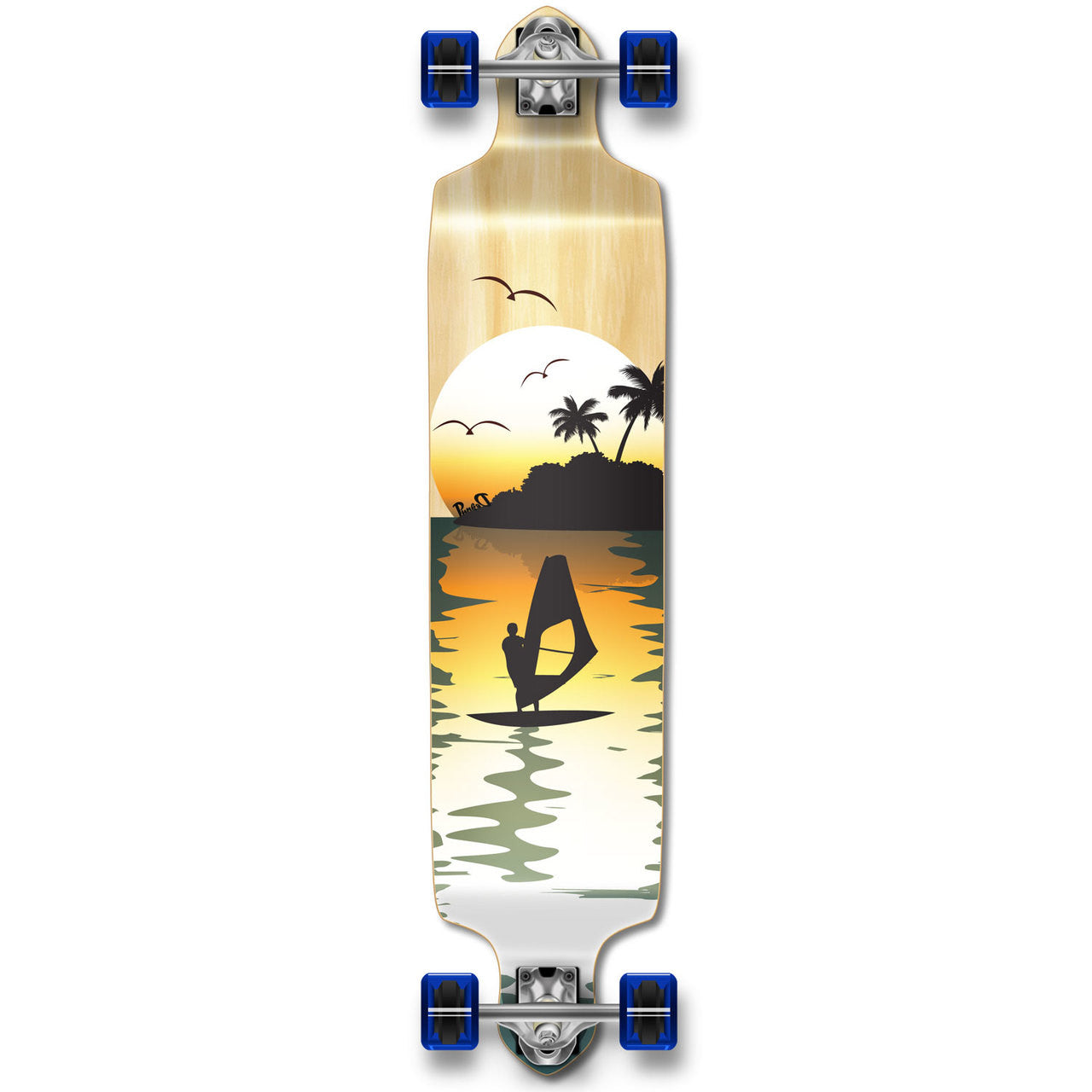 Yocaher Drop Down Longboard Complete - Natural Surfer