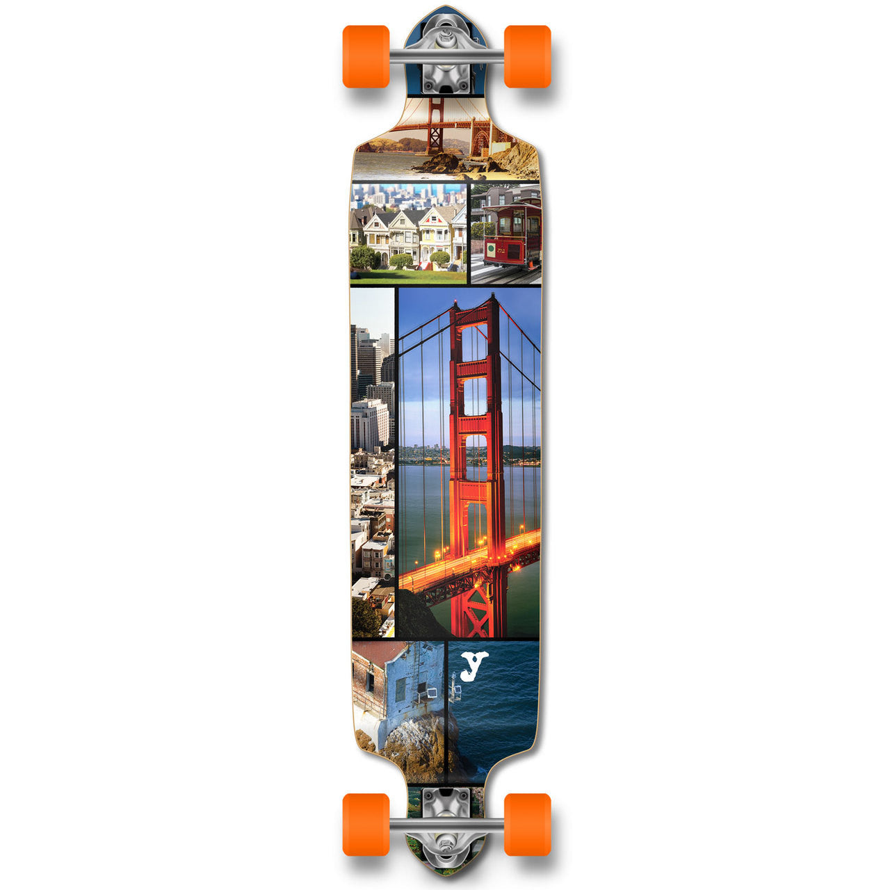 Yocaher Drop Down Longboard Complete - San Francisco