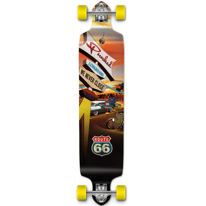 Yocaher Drop Down Longboard Complete - Route 66 Series - Diner