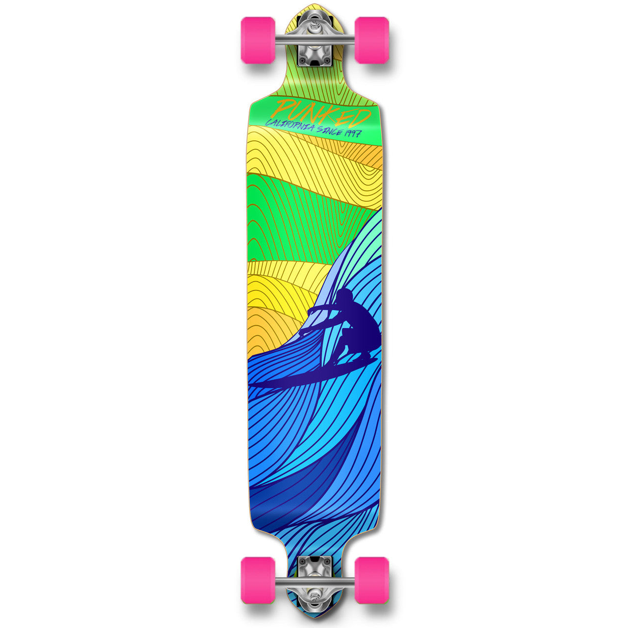Yocaher Drop Down Longboard Complete - Surf's up