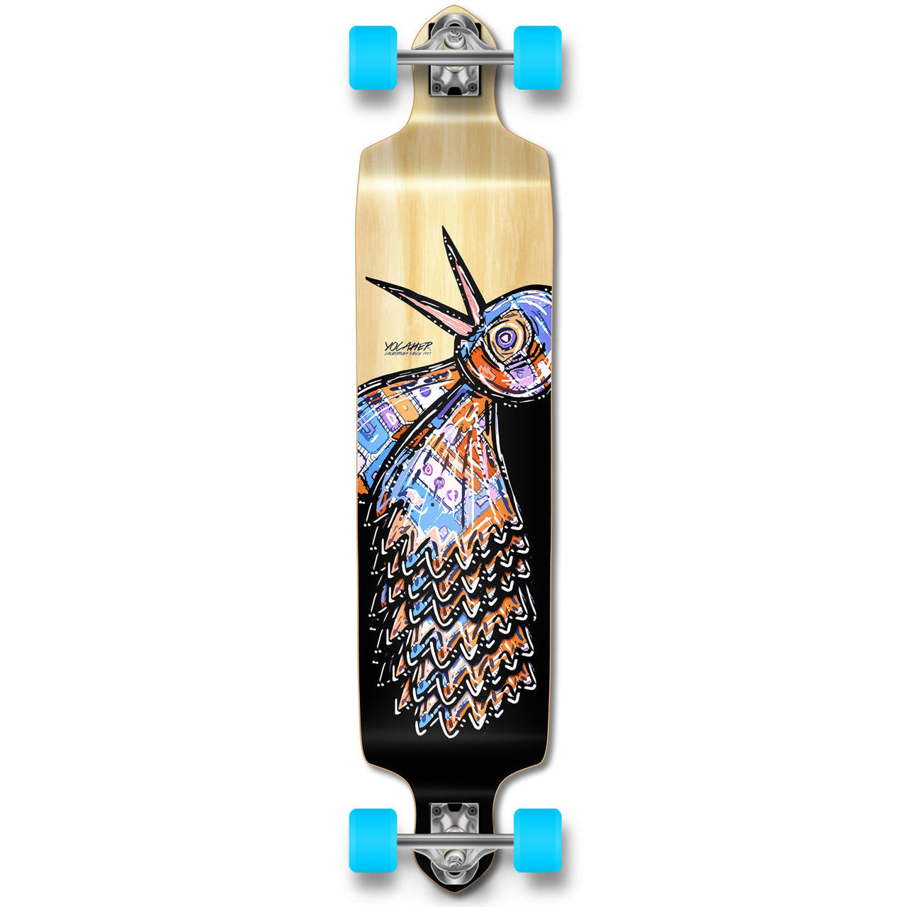 Yocaher Drop Down Longboard Complete - The Bird Natural