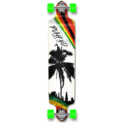 Yocaher Drop Down Longboard Complete - Palm City Rasta