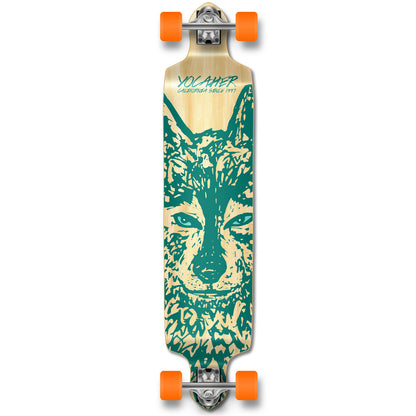 Yocaher Drop Down Longboard Complete - Spirit Animal WOLF