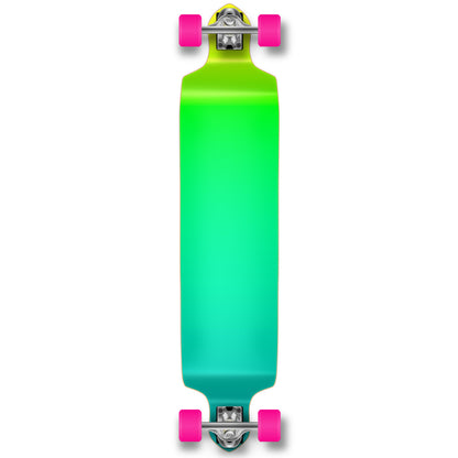 Yocaher Drop Down Longboard Complete - Gradient Green