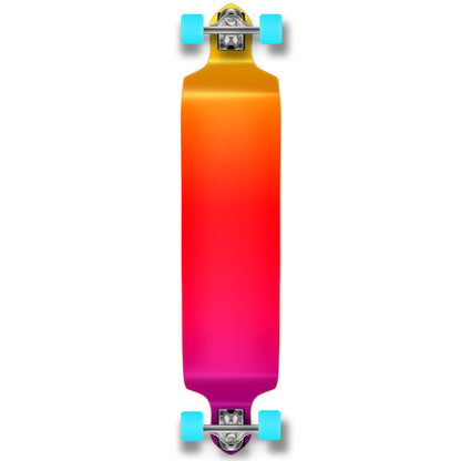 Yocaher Drop Down Longboard Complete - Gradient Pink