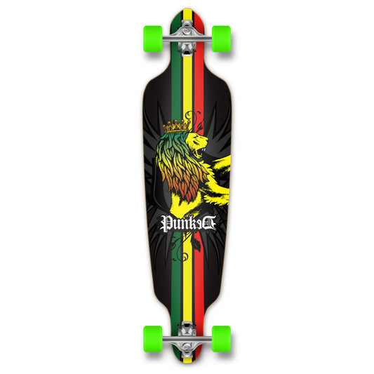 Yocaher Drop Through Longboard Complete - Rasta