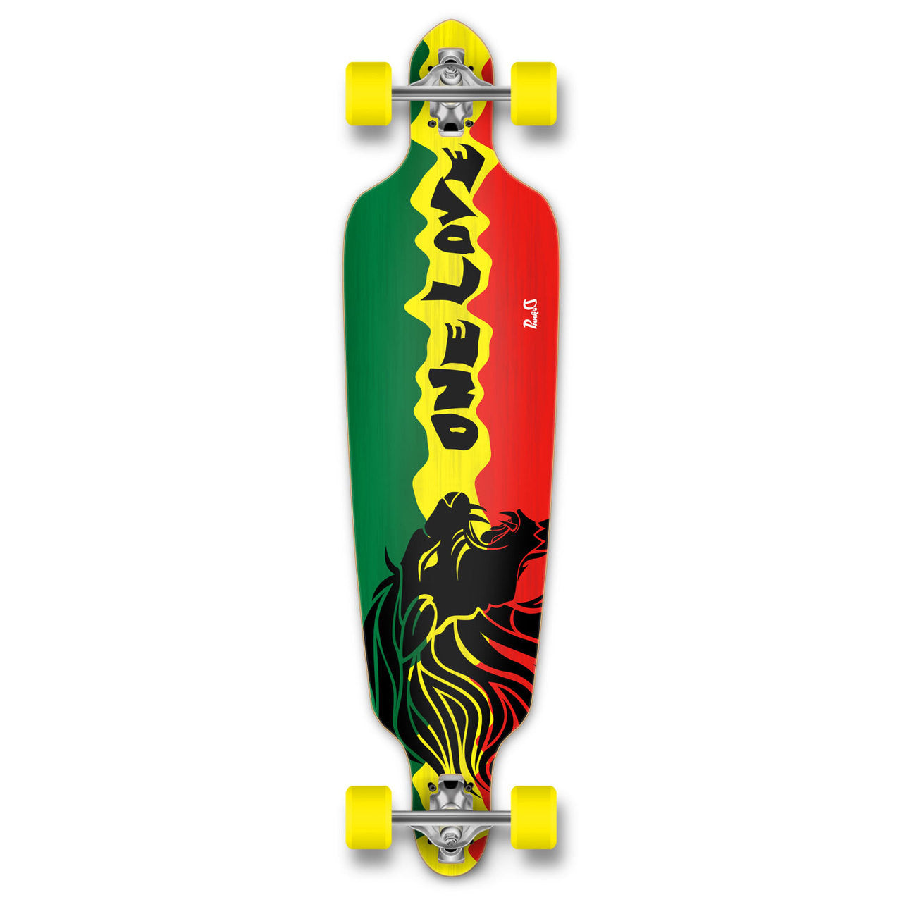 Yocaher Drop Through Longboard Complete - Rasta 2