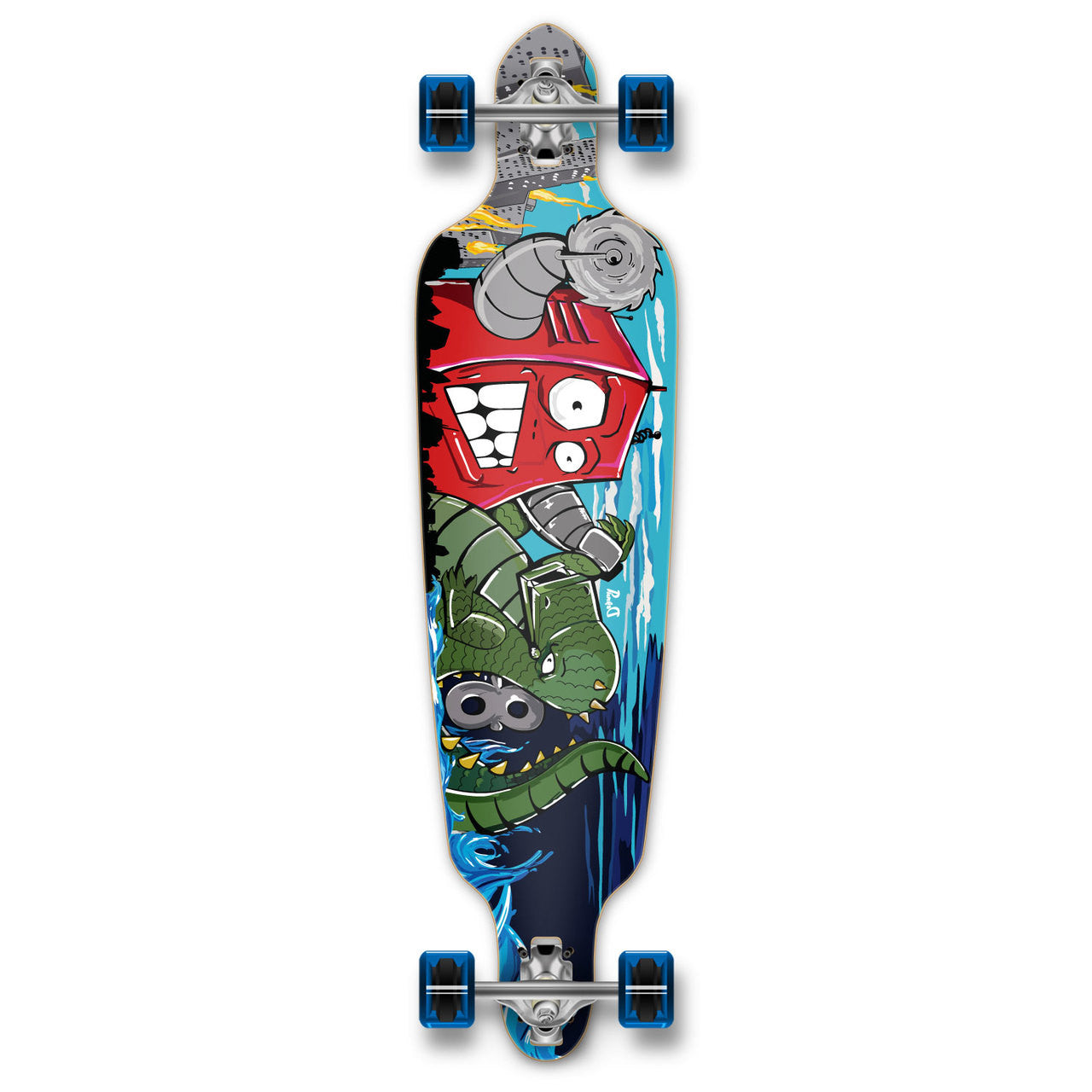 Yocaher Drop Through Longboard Complete - Robot