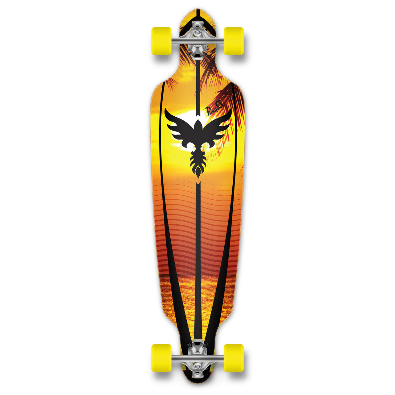 Yocaher Drop Through Longboard Complete - Sunset